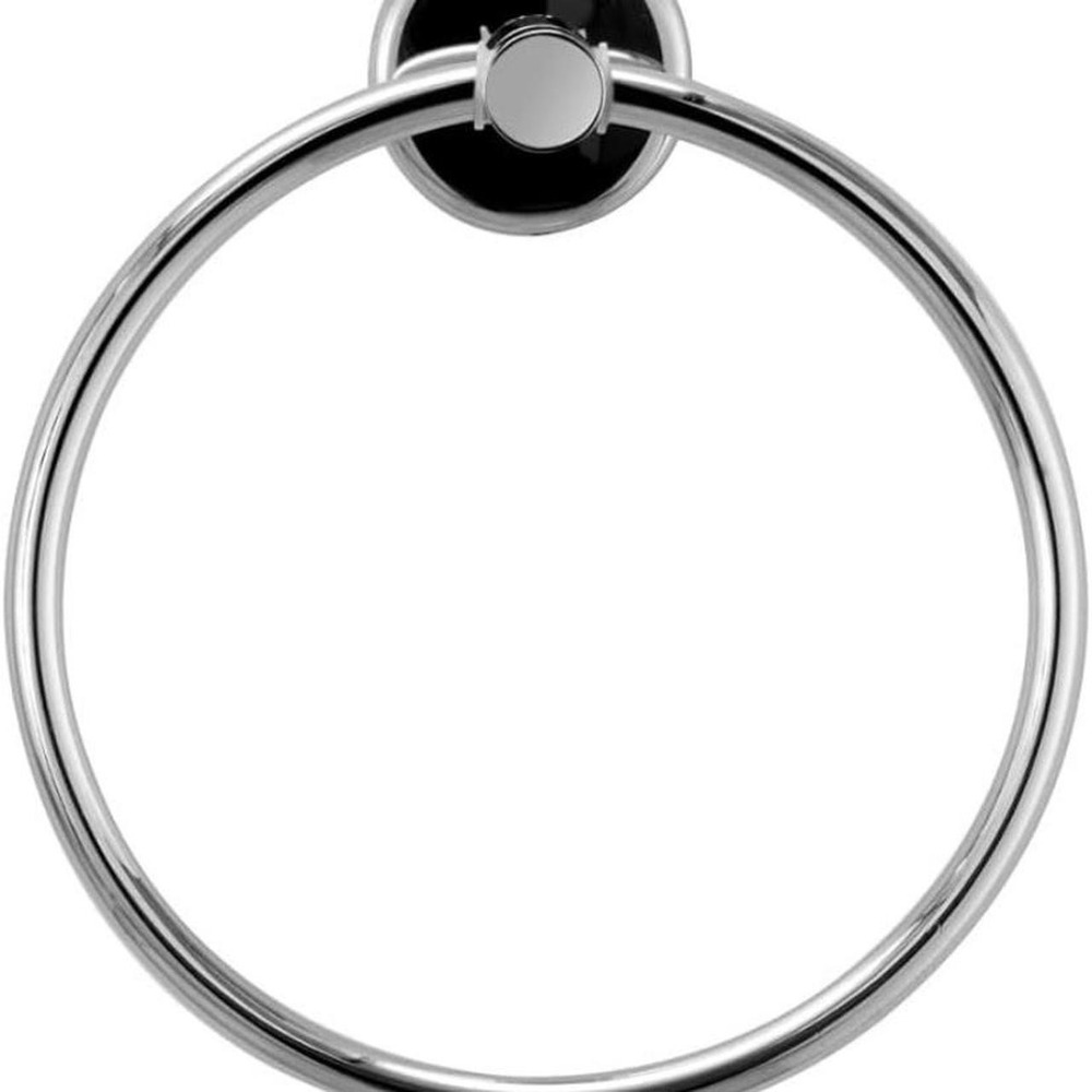Javaid Sons Chrome Towel Ring Wall Mounted Rust Proof Bathroom Hardware NEW -1pc